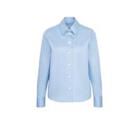 Seidensticker Blusa para Mujer, Corte Regular, Color Liso, Manga Larga, Cuello de Camisa, 100% algodón, Azul, 46