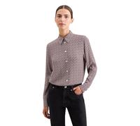 Seidensticker Blusa para Mujer, Corte Regular, Estampado, Manga Larga, 100% Viscosa, Rojo, 46