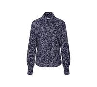 Seidensticker Blusa para Mujer, Corte Regular, Estampado, Manga Larga, Blusa para Mujer, 100% Viscosa, Azul, 46