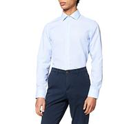 Seidensticker Business Hemd Slim Fit Bügelfrei Kent Langarm, Camisa para Hombre, Azul (Blau), 43