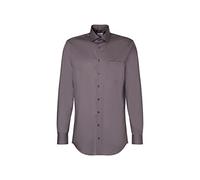 Seidensticker Camisa de Manga Larga de Corte estándar Camiseta, Gris, 42 para Hombre