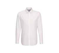 Seidensticker Camisa de Negocios - Slim Fit - No Necesita Planchado - Cuello Kent - Manga Larga - Puños - 100% algodón, Blanco, 44