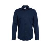 Seidensticker Business Hemd Slim Fit Bügelfrei Kent Langarm, Camisa para Hombre, Azul (Dunkelblau), 37