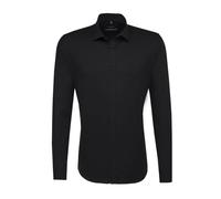 Seidensticker Camisa de negocios para hombre, corte extrafinado, no se plancha, cuello Kent, manga larga, 100% algodón
