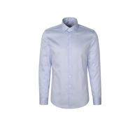 Seidensticker Camisa de Negocios para Hombre, Corte en Forma, fácil de Planchar, Cuello Kent, Manga extralarga, 100% algodón, Azul, 41