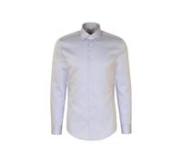 Seidensticker Camisa de Negocios para Hombre, Corte en Forma, fácil de Planchar, Cuello Kent, Manga extralarga, 100% algodón, Azul, 45