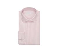 Seidensticker Camisa de Negocios para Hombre, Corte Regular, Suave, Cuello Kent, Manga Larga, 100% Lino, Rosa., 45