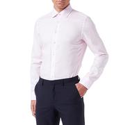 Seidensticker Camisa Slim Fit Manga Larga Cuello, Rosa Claro, 44 para Hombre