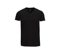 Seidensticker Camiseta para Hombre, Corte Regular, Liso, Cuello en V, Manga Corta, elástica, Negro (Schwarz 39), M