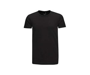 Seidensticker Camiseta para Hombre, Corte Regular, Liso, Cuello Redondo, Manga Corta, elástica, Negro (242490), L
