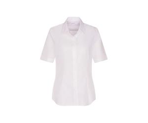 Seidensticker Hemdbluse Kurzarm Modern Fit Uni Bügelfrei Blusa Mujer, Blanco (White 001) A2, 54
