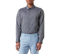 Seidensticker Herren Business Hemd Slim Fit - Bügelfreies, Schmales Hemd Mit Kent-kragen - Langarm - 100% Baumwolle Camisa Hombre, Gris (Dark Grey 37), 43