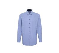 Seidensticker Men Regular Patch Longsleeve Camisa, Azul Medio (153740), 50 Hombres