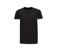 Seidensticker Camiseta Cuello Redondo Manga Corta Liso, Negro (Schwarz 39), L para Hombre