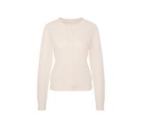 Seidensticker Mujer Chaqueta de Punto Regular Manga Larga sin Cuello 90% Lana 10% Seda, Blanco, S