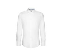 Seidensticker Popelín de Manga Larga Slim Fit Camisa, Blanco, 41 para Hombre