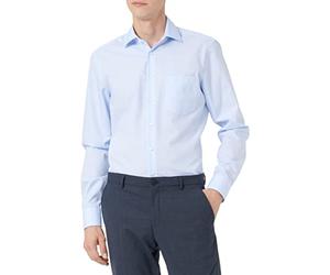 Seidensticker Regular Bügelfrei Kent Langarm, Camisa para Hombre, Azul (Hellblau/1.001), 38