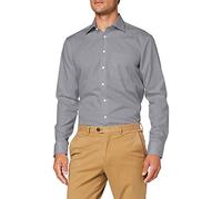Seidensticker Regular Bügelfrei Kent Langarm, Camisa para Hombre, Negro (Anthra), 46