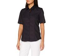 Seidensticker Regular Fit, Blusa de Manga Corta para Mujer, Negro (Black 039), 34