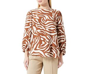 Seidensticker Regular Fit Langarm Bluse, marrón, 36 Mujeres