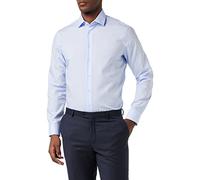 Seidensticker Shaped Bügelfrei Kent Langarm, Camisa para Hombre, Azul (Blau), 43