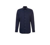 Seidensticker Shaped Bügelfrei Kent Langarm, Camisa para Hombre, Azul (Dunkelblau), 39