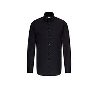 Seidensticker Shaped Bügelfrei Kent Langarm, Camisa para Hombre, Negro (Schwarz), 39