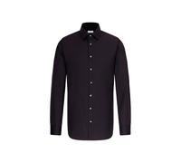 Seidensticker Shaped Bügelfrei Kent Langarm, Camisa para Hombre, Negro (Schwarz), 43