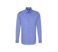 Seidensticker Slim Fit Langarm, Camisa de los Hombres, Mittelblau, 37