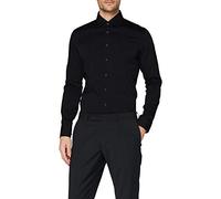 Seidensticker Super Schmal Bügelfrei Stretch Camisa Hombre, Negro (Black 39) A2, 43