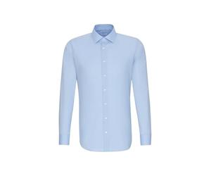 Seidensticker Super Schmal Bügelfrei Stretch, Camisa para Hombre, Azul (Blau 12), 38