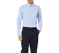 Seidensticker Super Schmal Bügelfrei Stretch, Camisa para Hombre, Azul (Blau 12), 39