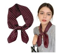 seidentuch damen nickituch damen seidenschal tuch für tasche seidentücher seidentuch rot rotes halstuch damen quadratischer schal mit polka-dots polka dots pañuelo rojo halstücher halstuch rot weiss