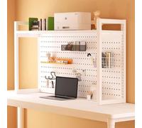 SEIFE Desktop Bookshelf,Dorm Bookshelf,Desk Organizer Shelf,Desktop Storage Shelf,Student pegboard Bookcase,Home Office racksdisplavs,Lift Desk Bookcase,Desk Hutch Dorm(White Single Layer,120cm)