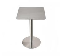 SEIFE Mesa Auxiliar de Acero Inoxidable, Mesa de Bar Redonda, Mesa de Comedor Redonda, Mesa de Pub Moderna(Square,50cm/19.6in)