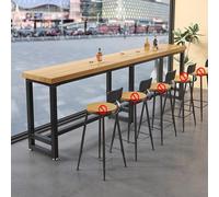 SEIFE Mesa de Bar Moderna de Madera Maciza, Mesa de Bar rústica,Mesa de Comedor Rectangular Industrial,Mesa Auxiliar Estrecha Industrial(F,120cm/47.2in)