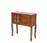 SEIFE Mesa de Entrada de Madera Maciza con cajones y Estante Abierto, Mesa de Entrada para Sala de Estar, Mesa Auxiliar Estrecha, Consola Moderna para sofá(Light Walnut,120cm/47.2in)