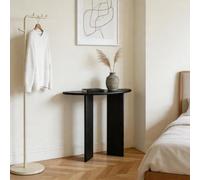 SEIFE Mesa de Entrada semicircular Moderna, Mesa Consola Estrecha con Soporte Doble Vertical Estable, Mesa Auxiliar pequeña para Pasillo, Sala de Estar, detrás del sofá, Ahorra Espacio(60cm/23.6in)