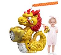 -Seifenblasenmaschine - Elektrische Seifenblasenmaschine mit 30 Düsen, LED-Licht und Sound, Wiederaufladbare automatische Maschine | Kreatives Spielzeug zum chinesischen Neujahr 2024 für Kinder