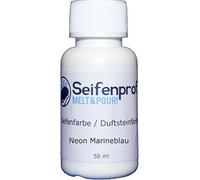 Seifenprofis 50 ml de pintura para jabón (pigmento azul marino) bombas de baño 100% vegano color orgánico para hacer jabón a base normal o pigmento..