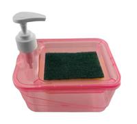 Seifenspender Mit Schwammhalter - Edelstahl Flüssigseife Pumpe | Diseño moderno | Material Rostfrei, Einfache Nachfüllung, Praktischer Schwammplatz, Küchen- Und Badezimmerorganizer, Platzsparend