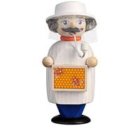 Seiffener Volkskunst Fumador - Apicultor - 14 cm / 5.5 Pulgadas