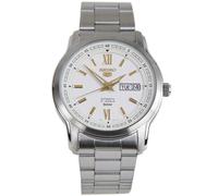Seiko 5 automático esfera blanca acero plateado reloj para hombre SNKP15K1...