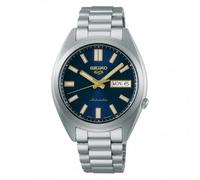 Seiko 5 relojes deportivos automáticos, esfera azul, caja redonda, visualización de fecha y día, SRPL55K1