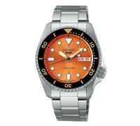 Seiko 5 Sports SKX Mid-Size SRPK35K1 Reloj Automático Hombre Cuadrante Naranja