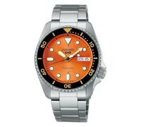 Seiko 5 deportivas skx ‘midi’ 38mm naranja | pulsera de acero inoxidable SRPK35K1