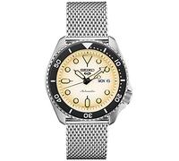 SEIKO 5 Sports SRPE75 - Correa de malla de acero inoxidable para hombre, 24 joyas, fecha de día, automático, Watcvch
