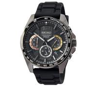 Seiko Conceptual Cronógrafo Esfera Negra Correa de Silicona Reloj para Hombre...