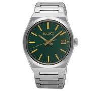 Seiko Essential Time (38,9 Mm) Esfera Verde Bosque / Pulsera De Acero SUR601P1