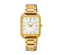 Seiko Essentials SWR078 - Reloj de Cuarzo para Mujer, Esfera Dorada, Movimiento de Cuarzo, Movimiento de Cuarzo